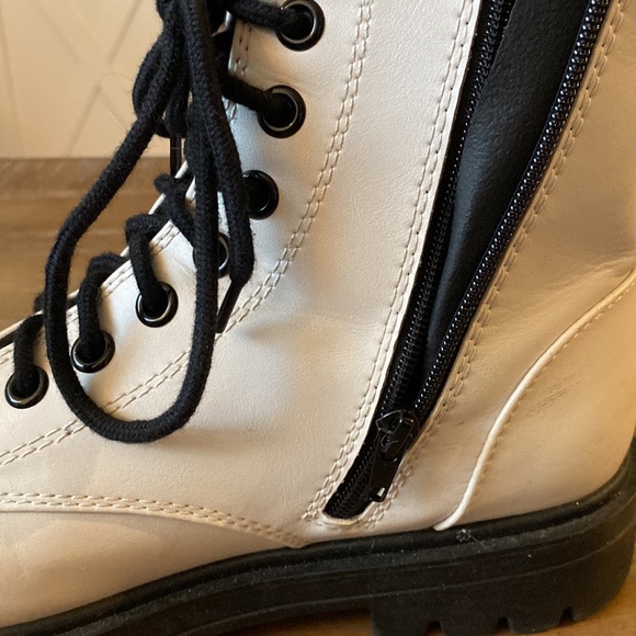 SHEIN White Combat Boots - Picture 7 of 14